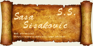 Saša Šišaković vizit kartica